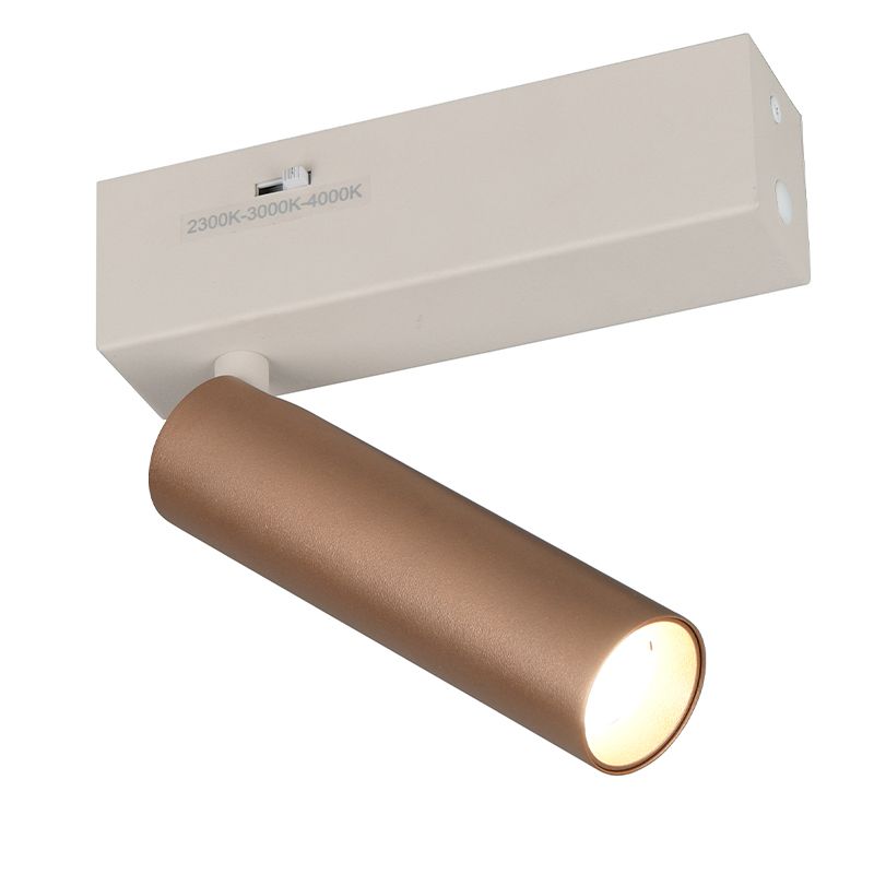 Barna fém fali spot lámpa, Smail, 5,5 W, white switch LED, 3 fokozatban szabályozható