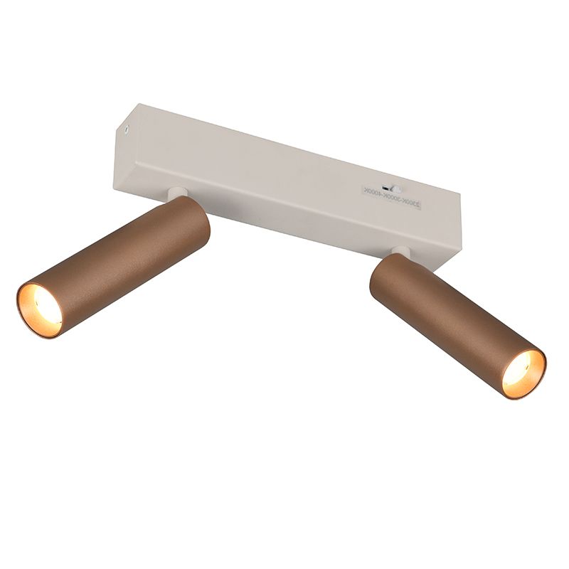 Barna fém mennyezeti spot lámpa, Smail, 5,5 W, white switch LED, 3 fokozatban szabályozható