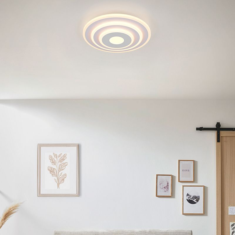 Fehér fém mennyezeti lámpa, Yeel, 35 W, melegtől hidegig állítható fehér LED, 3 fokozatban szabályozható