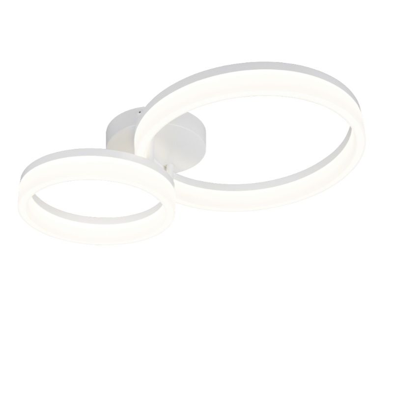 Fehér műanyag mennyezeti lámpa, Ufuk, 22 W, 4000 K LED