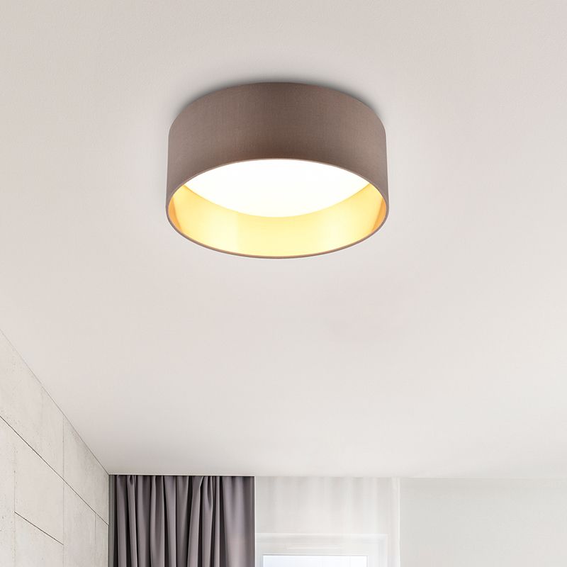 Taupe szövet plafon lámpa, Erdi, 12 W, 3000 K LED
