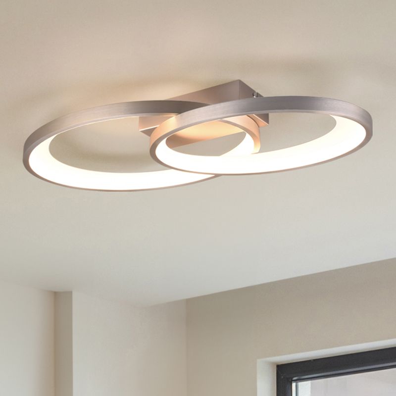 Nikkel fém plafon lámpa, Ersan, 25 W, 3000 K LED