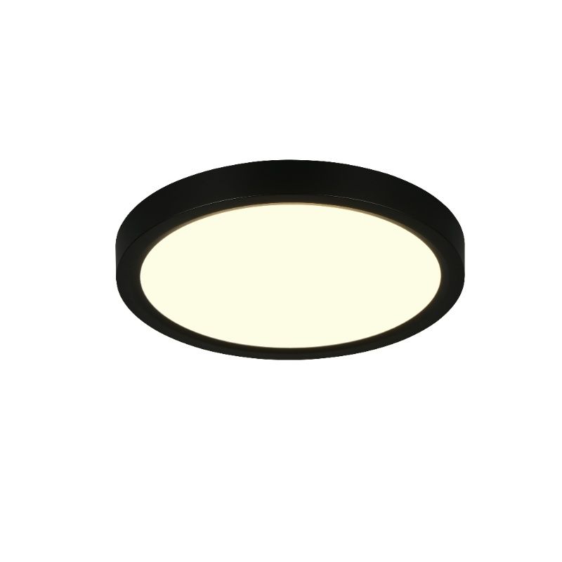 Fekete műanyag plafon lámpa, Zayd, 18 W, white switch LED, 3 fokozatban szabályozható
