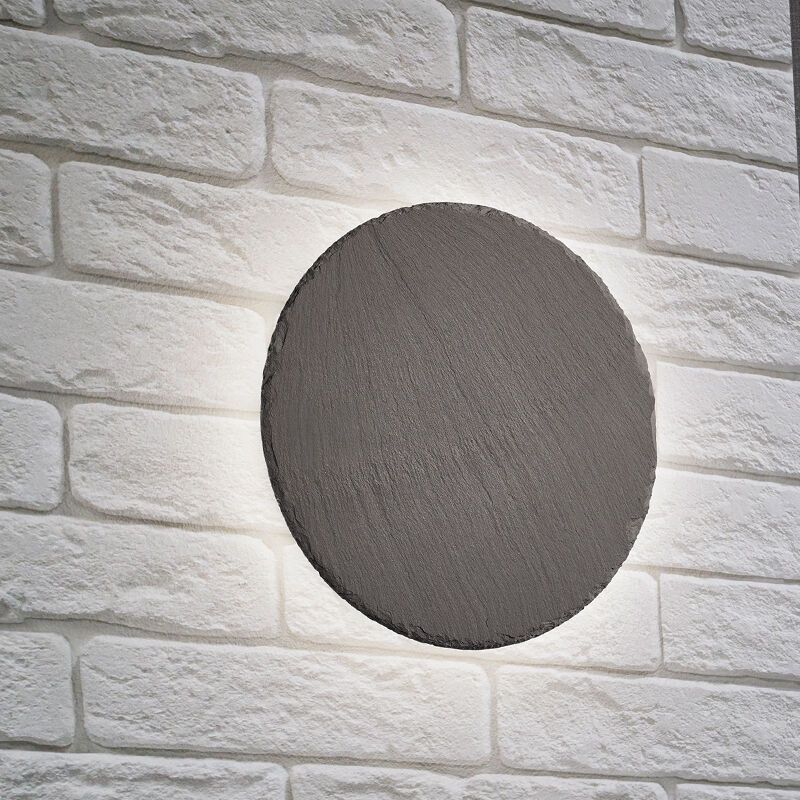 Fekete kő fali lámpa, Faisal, 9 W, 3000 K LED