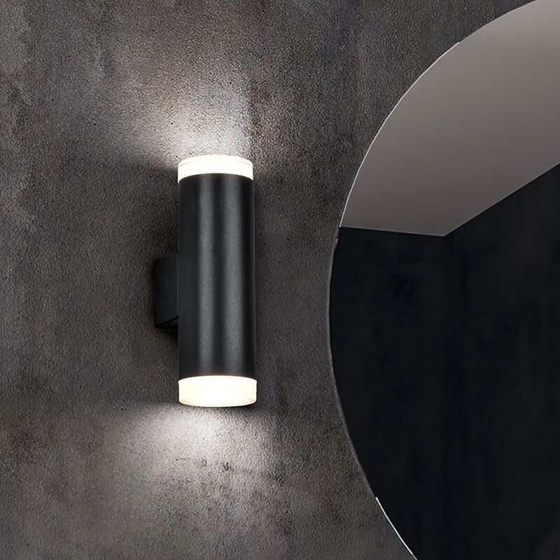 Fekete műanyag fürdőszoba fali lámpa, Spjald, 4 W, 3000 K LED, IP44