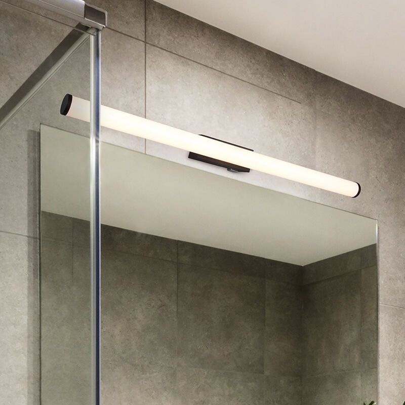 Fekete fém tükör világítás, Staby, 8,6 W, 3000 K LED, IP44