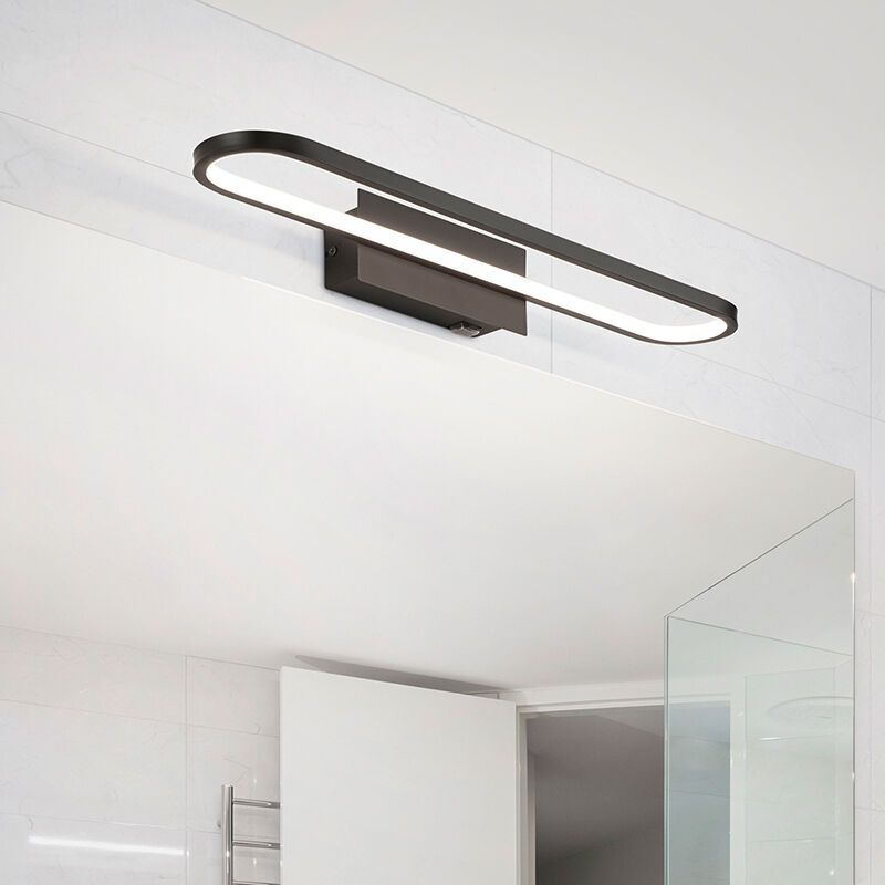 Fekete fém fürdőszoba fali lámpa, Martin, 22 W, 3000 K LED, IP44