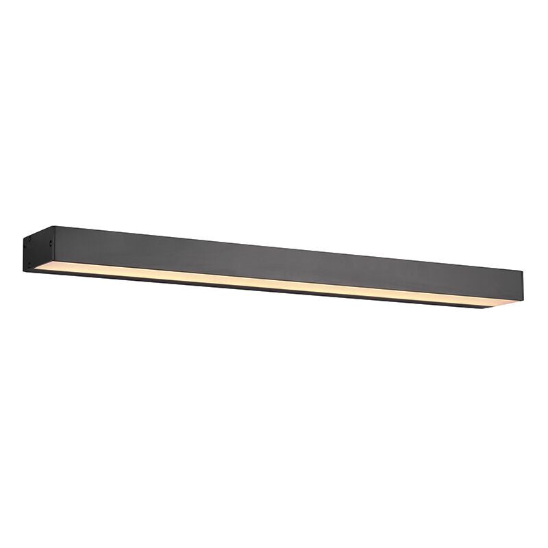 Fekete alumínium fürdőszoba fali lámpa, Basma, 8 W, 3000 K LED, IP44