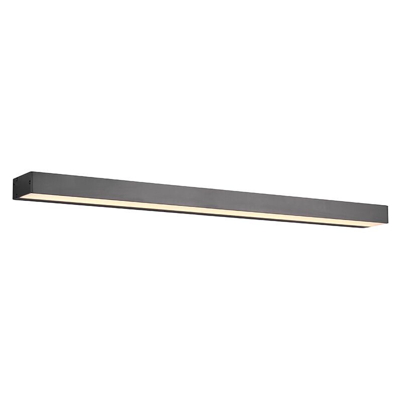 Fekete alumínium fürdőszoba fali lámpa, Basma, 13 W, 3000 K LED, IP44