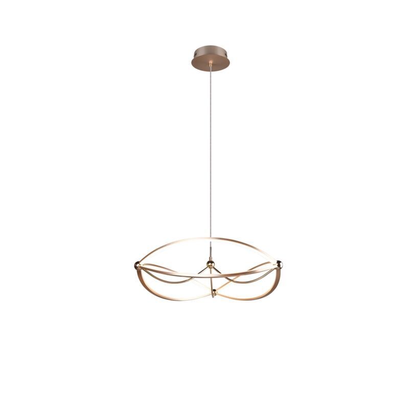 Sárgaréz fém függőlámpa étkezőasztal fölé, Remy, 42 W, 3000 K LED