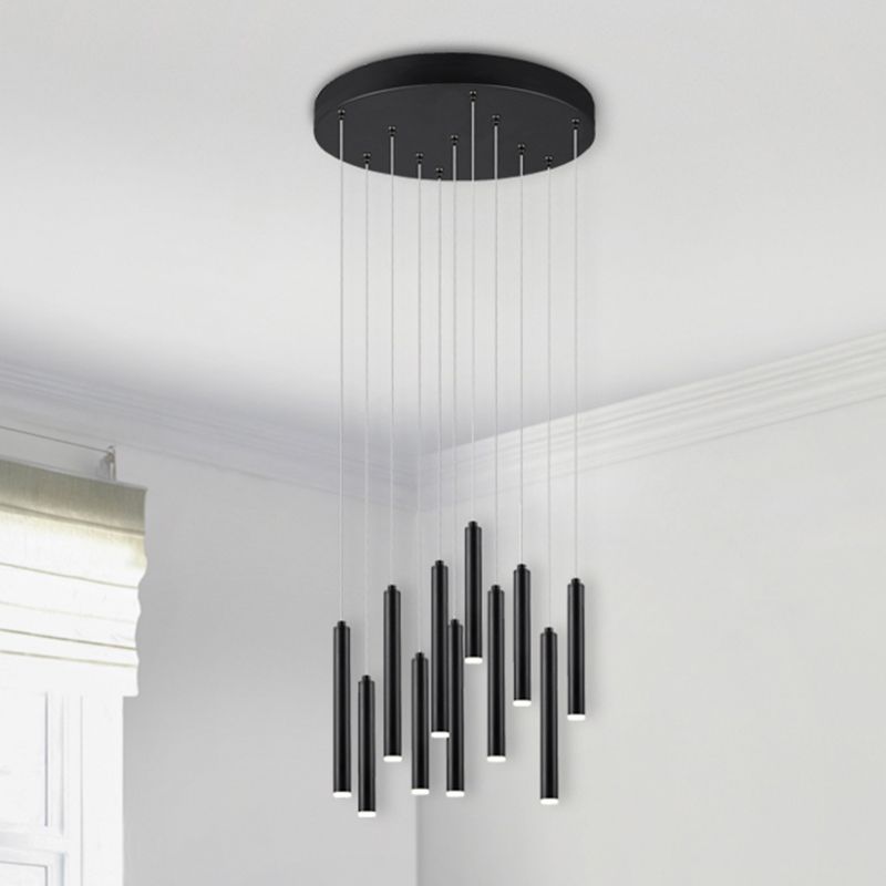 Fekete fém függőlámpa, Jessamy, 2,5 W, 3000 K LED