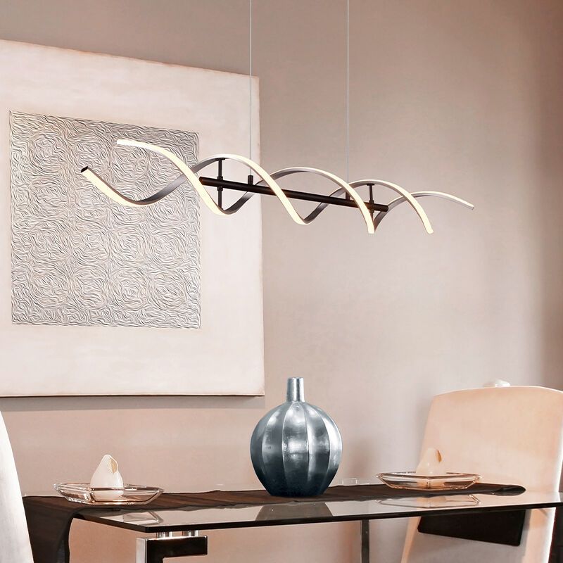 Króm alumínium függőlámpa, Sylvian, 45 W, white switch LED, 3 fokozatban szabályozható