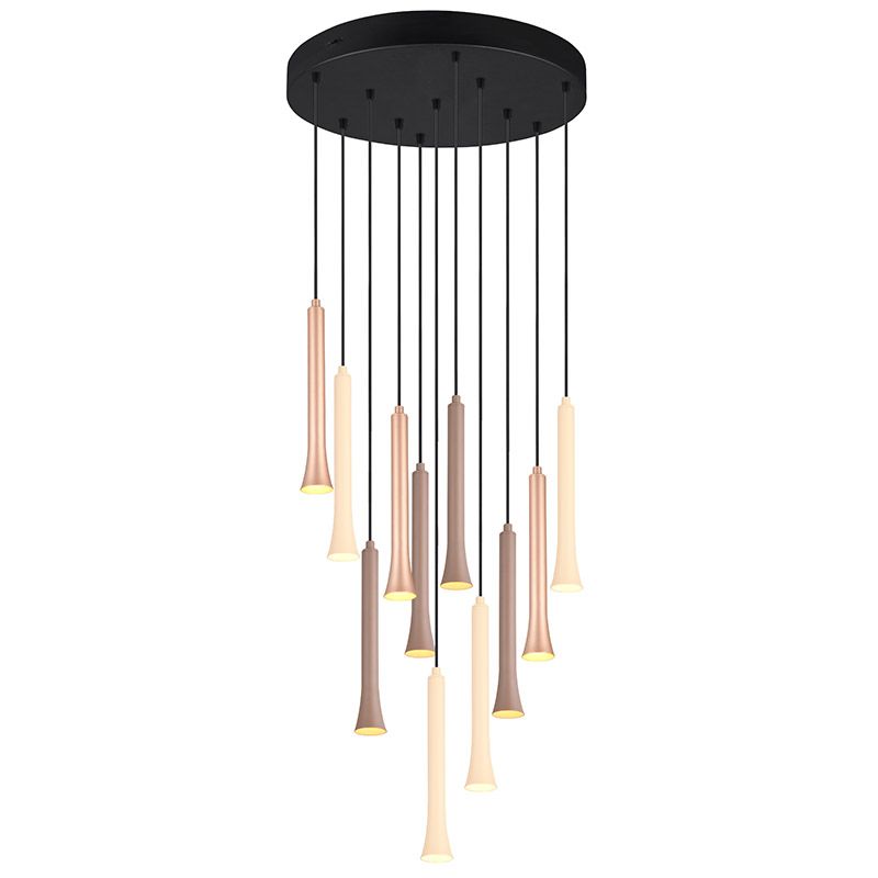 Fekete fém függőlámpa, Albartus, 3 W, white switch LED, 3 fokozatban szabályozható