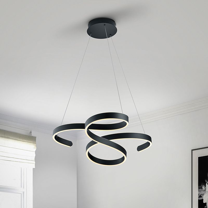 Antracit fém függőlámpa, Davu, 52 W, 3000 K LED