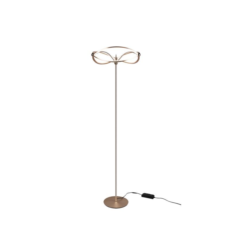 Sárgaréz fém állólámpa, Remy, 31 W, 3000 K LED, kapcsolóval
