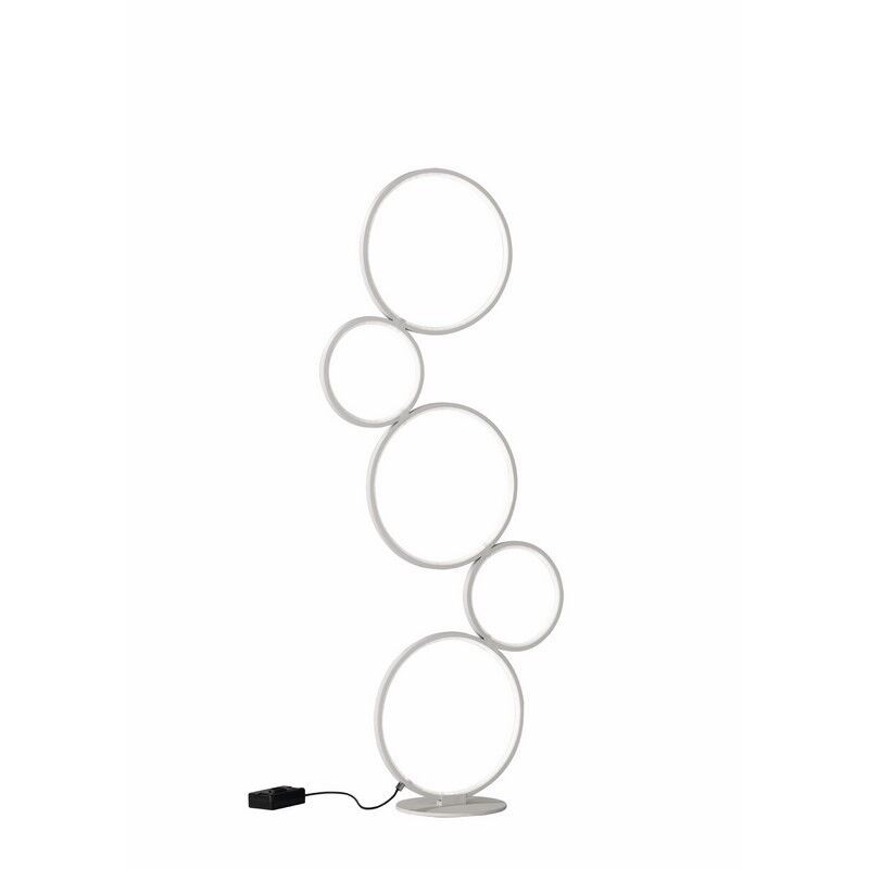 Fehér fém állólámpa, Robon, 36 W, 3000 K LED, kapcsolóval