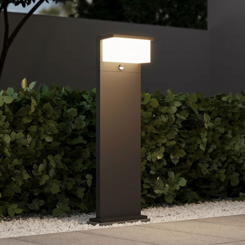Antracit alumínium kültéri álló lámpa, Slimane, 13 W, 3000 K LED, IP54