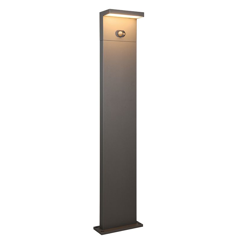Antracit alumínium napelemes kültéri álló lámpa, Nesrin, 5 W, white switch LED, IP65