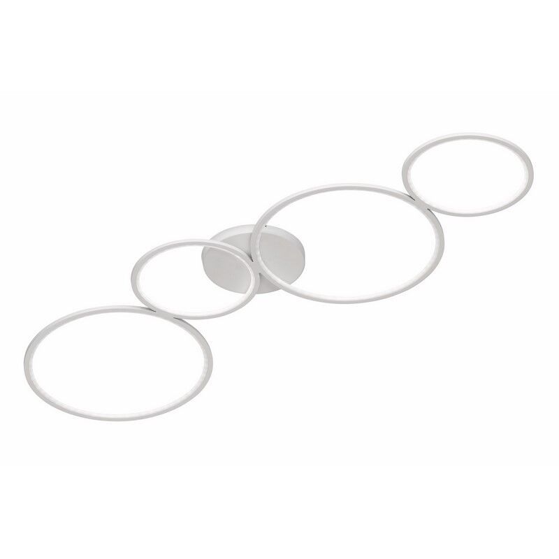 Fehér fém plafon lámpa, Robon, 37 W, 3000 K LED