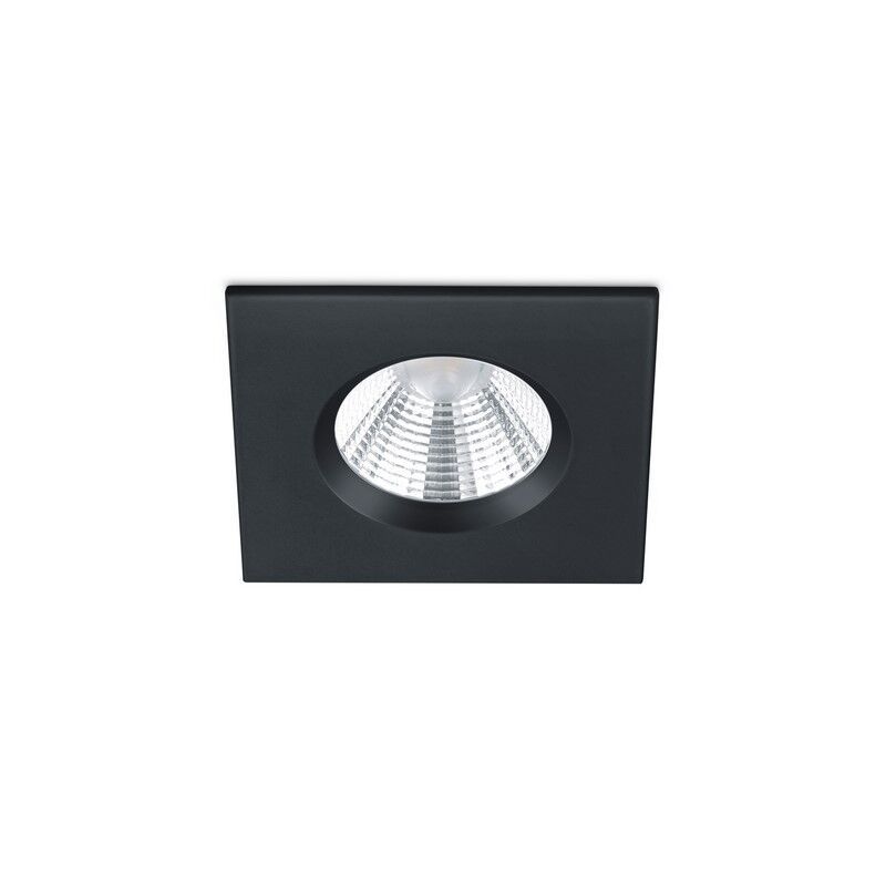 Fekete fém fürdőszobai lámpa beépíthető spot lámpa, Iman, 5 W, 3000 K LED, IP65 Fekete fém fürdőszobai lámpa beépíthető spot lámpa, Iman, 5 W, 3000 K LED, IP65