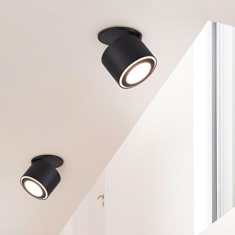 Fekete fém plafon lámpa, Jorno, 3,5 W, 3000 K LED