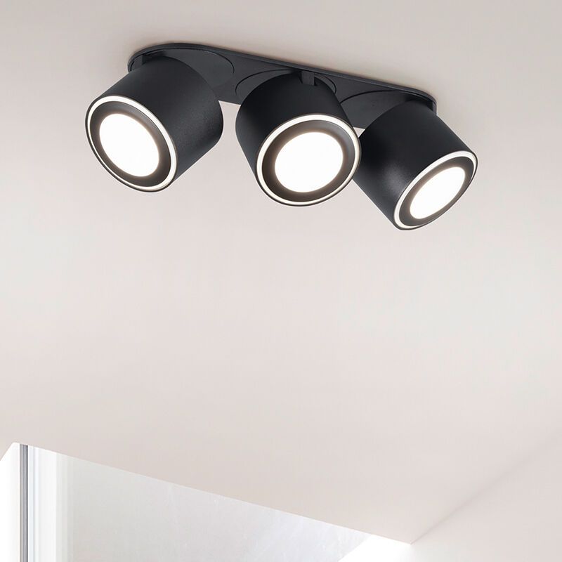 Fekete fém plafon lámpa, Jorno, 3,5 W, 3000 K LED Fekete fém plafon lámpa, Jorno, 3,5 W, 3000 K LED