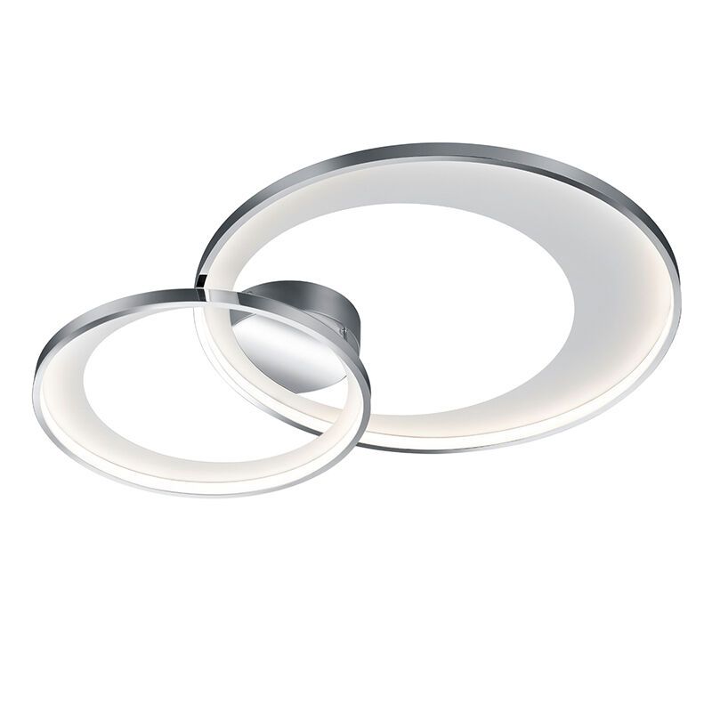 Króm fém plafon lámpa, Kendi, 36 W, 3000 K LED