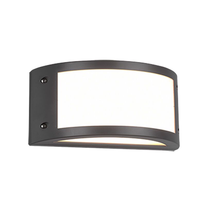 Antracit műanyag kültéri lámpa, Ivo, 12 W, 3000 K LED, IP54