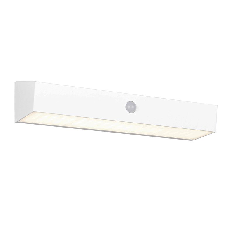 Fehér műanyag napelemes kültéri fali lámpa, Ravindra, 6 W, 4000 K LED, IP44