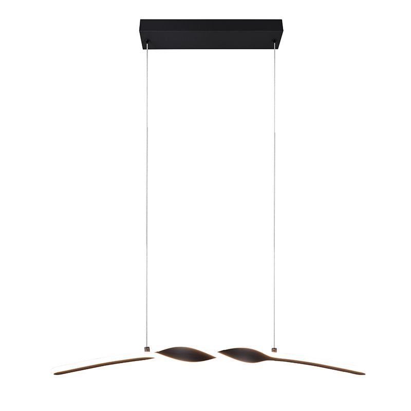 Fekete fém függőlámpa, Quirinus, 18 W, 4000 K LED