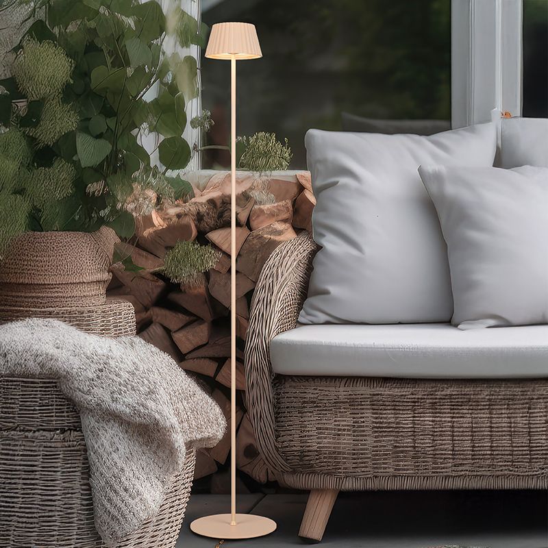 Barna fém újratölthető állólámpa, Reshma, 1,5 W, 3000 K LED, IP44, kosketushimmentimellä