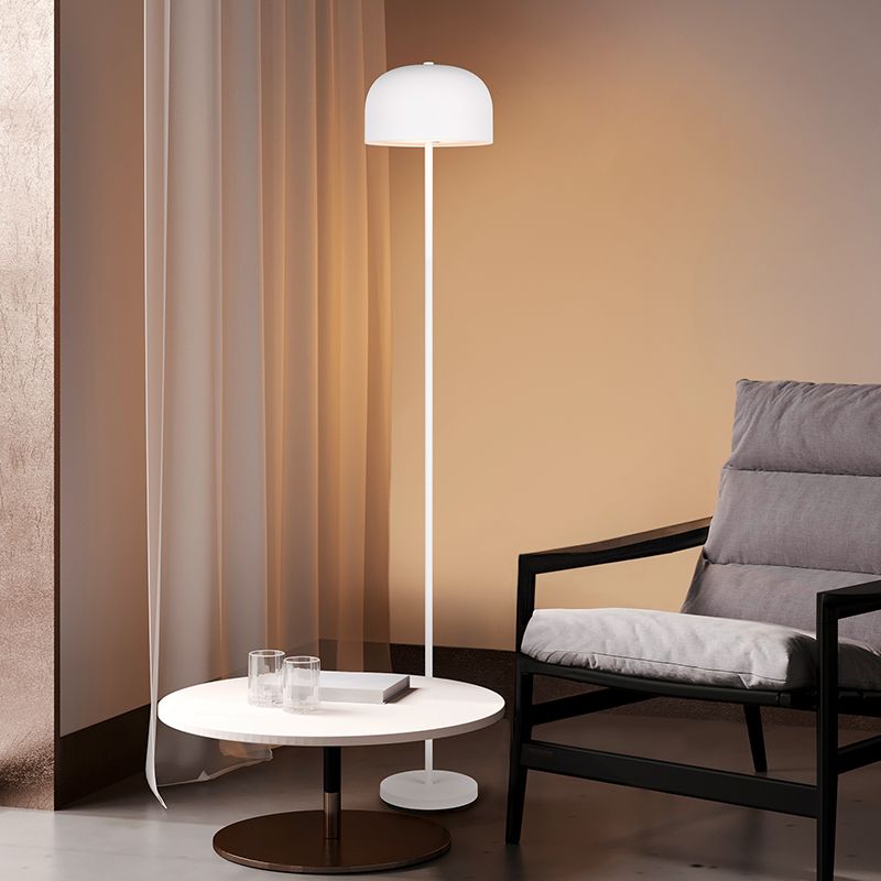 Fehér fém újratölthető állólámpa, Dustin, 2,5 W, 3000 K LED, 3 fokozatban szabályozható