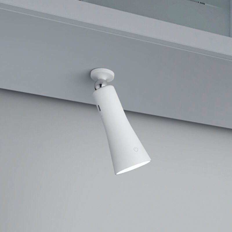 Fehér fém asztali lámpa, Remko, 2 W, 3000 K LED, kosketushimmentimellä