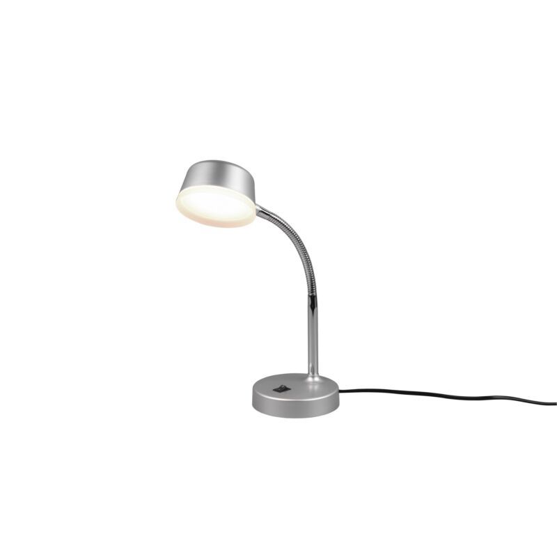 Nikkel műanyag íróasztal lámpa, Fabio, 4,5 W, 3000 K LED, kapcsolóval