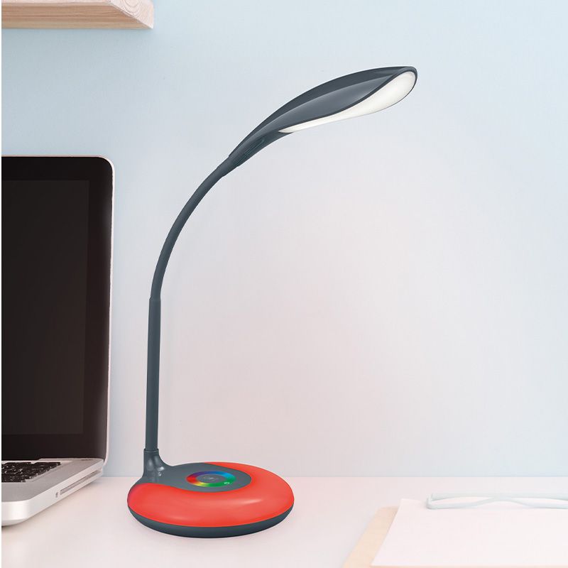 Antracit műanyag íróasztal lámpa, Zetan, 3 W, RGBW LED, kosketushimmentimellä