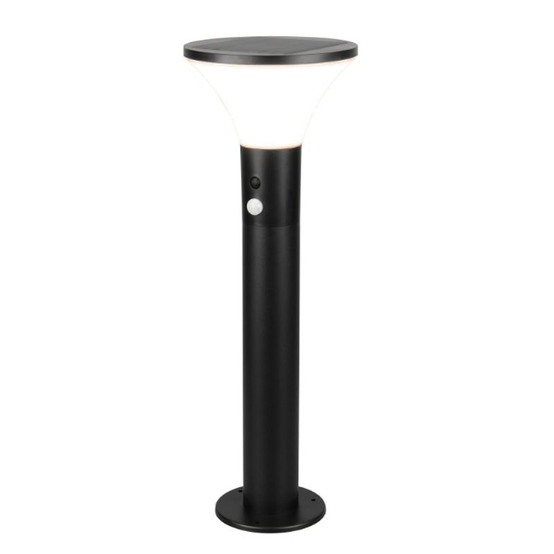 Fekete műanyag napelemes kültéri álló lámpa, Nebahat, 3 W, 4000 K LED, IP44