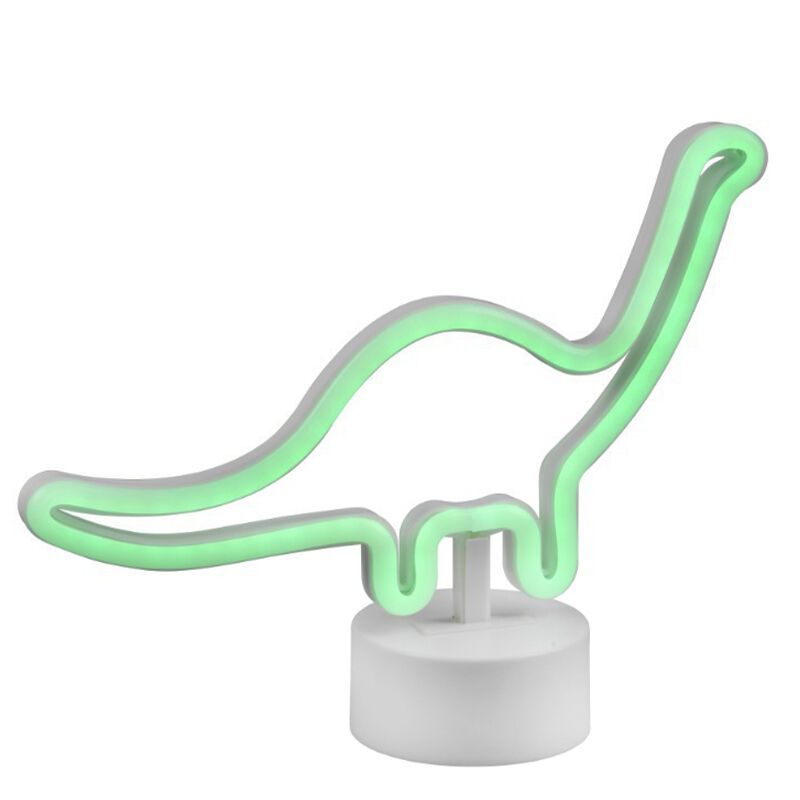 Fehér műanyag gyerek asztali lámpa, Dino, 2 W, 3000 K LED, kapcsolóval