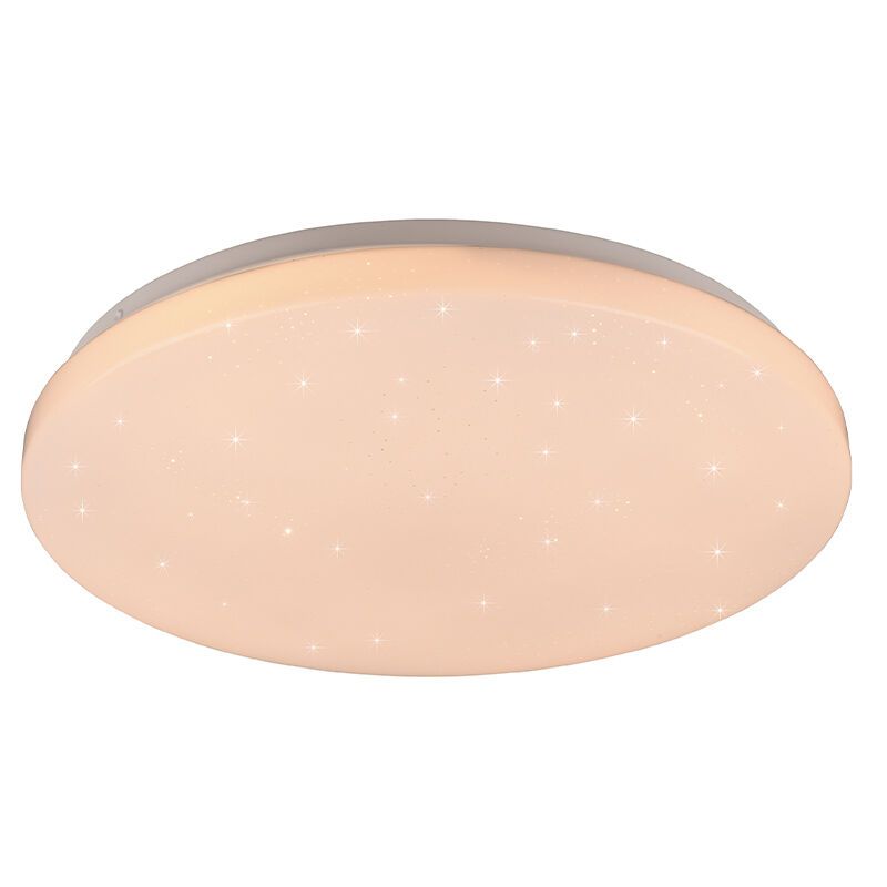 Fehér műanyag plafon lámpa, Catherina, 18 W, RGBW LED, távirányítóval