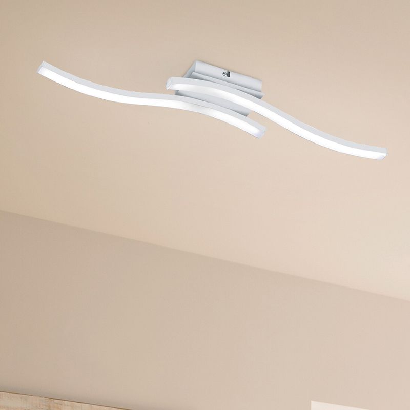 Fehér fém plafon lámpa, Go, 5 W, 4000 K LED