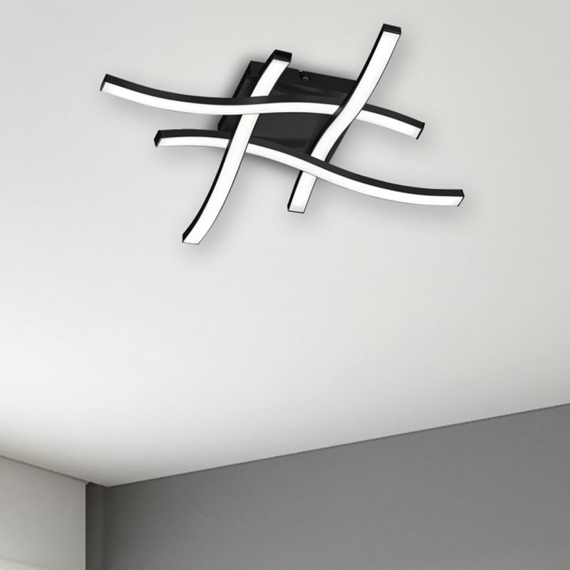 Fekete fém plafon lámpa, Go, 5 W, 3000 K LED