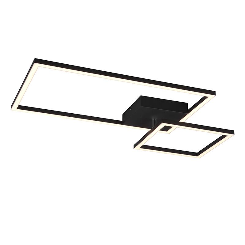 Fekete fém plafon lámpa, Binc, 25 W, 3000 K LED
