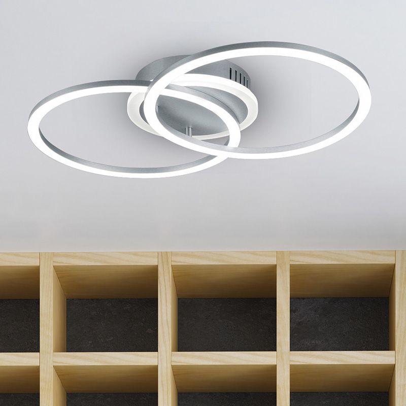 Taupe fém plafon lámpa, Semira, 25 W, 3000 K LED
