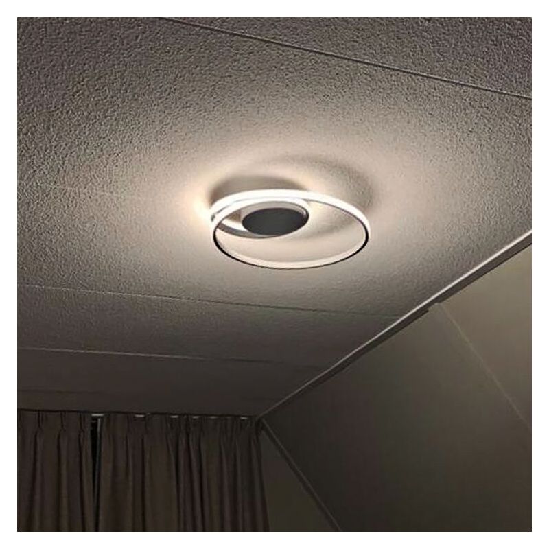 Fehér fém plafon lámpa, Sassandra, 22 W, 3000 K LED, 3 fokozatban szabályozható