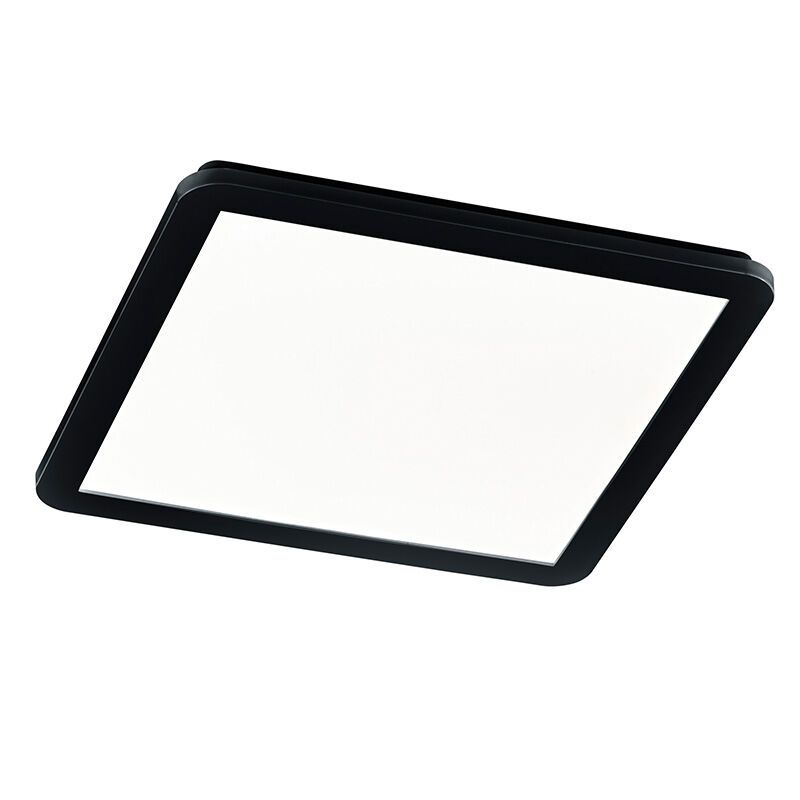 Fekete műanyag fürdőszoba mennyezeti lámpa, Gistrup, 24 W, 3000 K LED, IP44