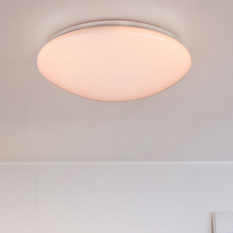 Fehér műanyag plafon lámpa, Neda, 18 W, melegtől hidegig állítható fehér LED, távirányítóval