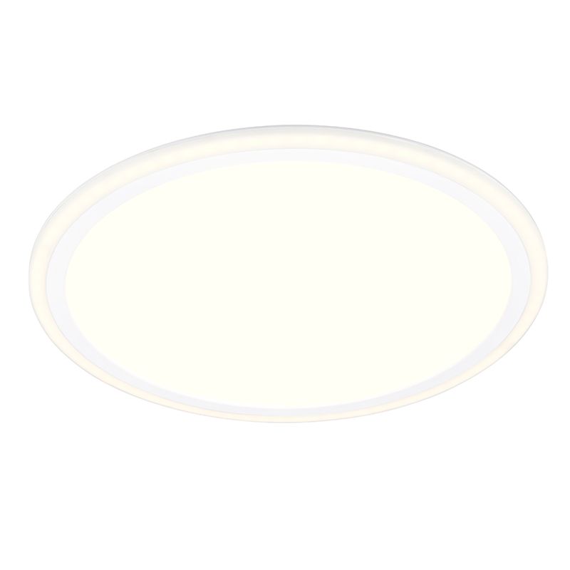 Fehér műanyag plafon lámpa, Omaima, 17 W, 3000 K LED