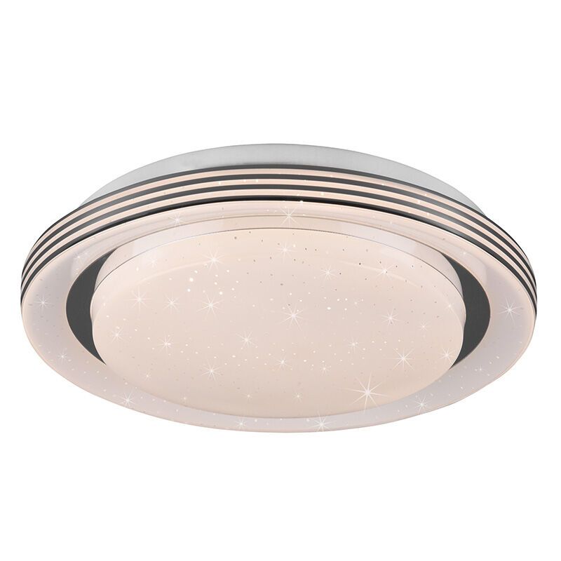 Fehér műanyag plafon lámpa, Alpha, 10,5 W, melegtől hidegig állítható fehér LED, távirányítóval