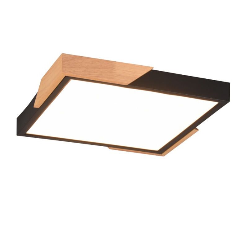 Fekete műanyag plafon lámpa, Selinde, 20 W, 3000 K LED, 3 fokozatban szabályozható