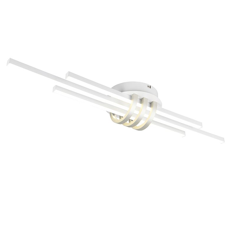 Fehér fém plafon lámpa, Saloua, 20 W, 4000 K LED, 3 fokozatban szabályozható