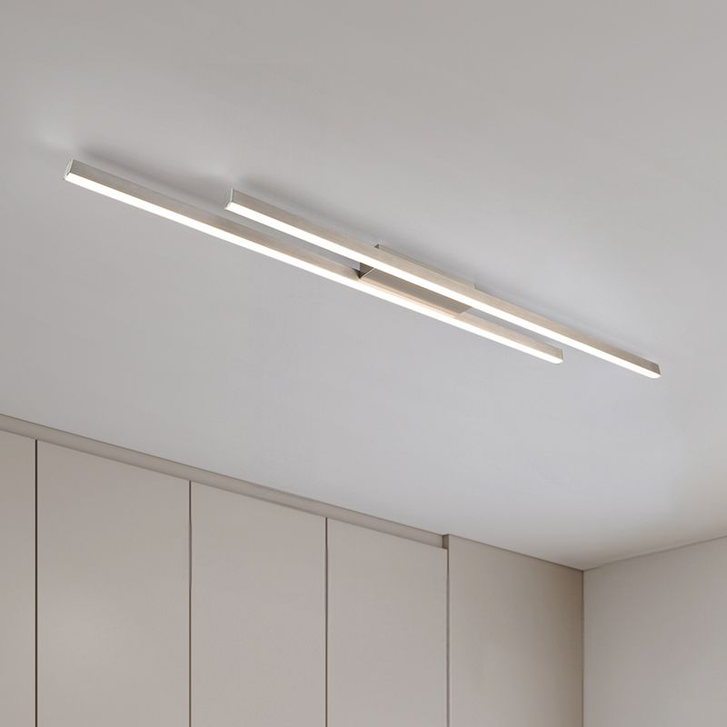 Nikkel fém plafon lámpa, Sangeeta, 22 W, 3000 K LED